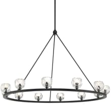 Aragon 12 Light 48" Wide LED Crystal Ring Chandelier