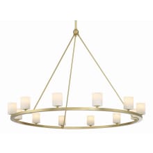 Aragon 12 Light 47" Wide Pillar Candle Ring Chandelier with LED Bulbs