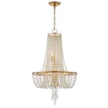 Arcadia 4 Light 18" Wide Crystal Empire Chandelier with Hand Cut Crystal Accents
