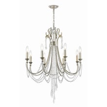 Arcadia 8 Light 26" Wide Crystal Candle Style Chandelier with Hand Cut Crystal Accents
