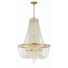 Arcadia 9 Light 24" Wide Crystal Empire Chandelier with Hand Cut Crystal Accents