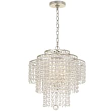 Arielle 4 Light 18" Wide Crystal Chandelier with Hand Cut Crystal Accents