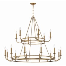Bailey 18 Light 48" Wide Taper Candle Ring Chandelier