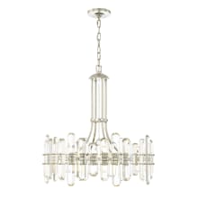 Bolton 8 Light 25" Wide Crystal Drum Chandelier with Faceted Crystal Accents