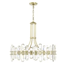 Bolton 12 Light 31" Wide Crystal Drum Chandelier with Faceted Crystal Accents