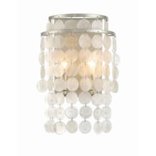 Brielle 2 Light 14" Tall Wall Sconce with Shell Shade