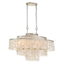 Brielle 6 Light 30" Wide Linear Chandelier with Shell Shade