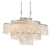 Brielle 6 Light 30" Wide Linear Chandelier with Shell Shade