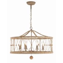 Brixton 6 Light 24" Wide Wrought Iron Drum Chandelier