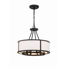 Bryant 4 Light 18" Wide Drum Chandelier with a Glass Shade