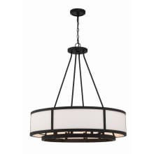 Bryant 8 Light 32" Wide Drum Chandelier with a Glass Shade