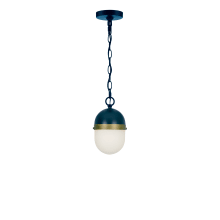 Capsule 6" Wide Outdoor Mini Pendant with Frosted Glass Shade