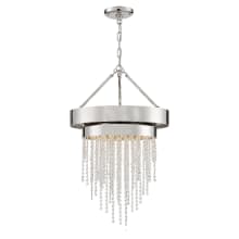 Clarksen 5 Light 20" Wide Crystal Chandelier with Hand Cut Crystal Accents