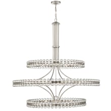 Clover 24 Light 48" Wide Ring Chandelier with Glass Ball Accents