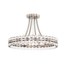 Clover 4 Light 18" Wide Semi-Flush Drum Ceiling Fixture with Glass Ball Accents