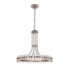 Clover 8 Light 23" Wide Ring Chandelier with Glass Ball Accents