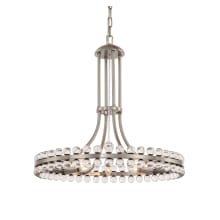 Clover 8 Light 23" Wide Ring Chandelier with Glass Ball Accents