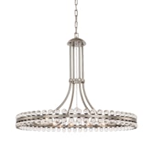 Clover 12 Light 29" Wide Ring Chandelier with Glass Ball Accents