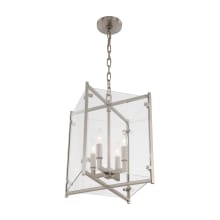 Danbury 4 Light 12" Wide Taper Candle Pendant with Glass Shade
