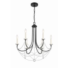 Delilah 6 Light 24" Wide Crystal Candle Style Chandelier