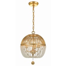 Duval 3 Light 12" Wide Pendant with Frosted Glass Beads