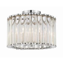 Elliot 4 Light 15" Wide Semi-Flush Drum Ceiling Fixture with Clear Glass Shade