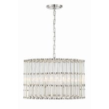 Elliot 6 Light 23" Wide Drum Chandelier with Clear Glass Shade