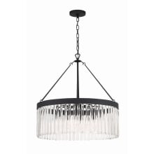 Emory 8 Light 24" Wide Crystal Drum Chandelier with a Crystal Shade