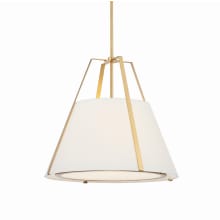 Fulton 3 Light 20" Wide Pendant with Silk Shade