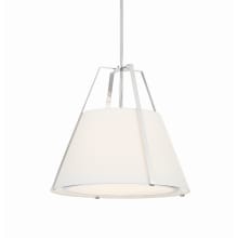 Fulton 3 Light 20" Wide Pendant with Silk Shade