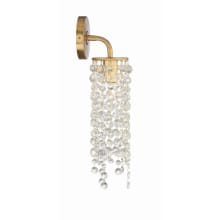 Gabrielle 19" Tall Wall Sconce with Faceted Hand Cut Crystal Accents