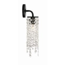 Gabrielle 19" Tall Wall Sconce with Faceted Hand Cut Crystal Accents