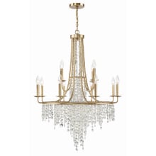 Gabrielle 12 Light 30" Wide Crystal Chandelier with Faceted Hand Cut Crystal Accents