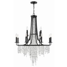 Gabrielle 12 Light 30" Wide Crystal Chandelier with Faceted Hand Cut Crystal Accents