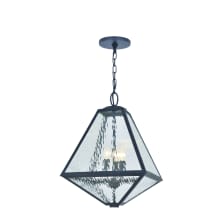 Glacier 3 Light 14" Wide Outdoor Pendant with Water Glass Shade