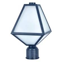 Glacier 16" Tall Outdoor Single Head Post Light with Frosted Glass Shade