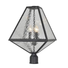 Glacier 3 Light 21" Tall Outdoor Single Head Post Light with Water Glass Shade