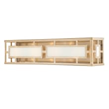 Hillcrest 4 Light 28" Wide Bath Bar with Frosted Glass Shade