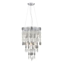 Hudson 6 Light 18" Wide Pendant with Frosted, Silver, and Clear Glass Accents