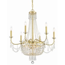 Haywood 28" Wide 9 Light Crystal Candle Style Chandelier