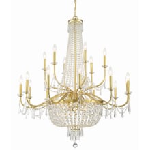 Haywood 40" Wide 22 Light Crystal Candle Style Chandelier