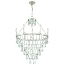 Lucille 6 Light 24" Wide Crystal Chandelier with Hand Cut Crystal Accents