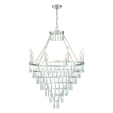 Lucille 8 Light 28" Wide Crystal Chandelier with Hand Cut Crystal Accents