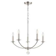 Mila 5 Light 23" Wide Taper Candle Style Chandelier
