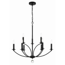 Mila 9 Light 28" Wide Taper Candle Style Chandelier