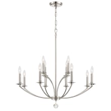 Mila 12 Light 32" Wide Taper Candle Style Chandelier