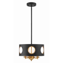 Odelle 4 Light 14" Wide Pendant / Semi-Flush Ceiling Fixture with Steel Shade