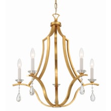 Perry 5 Light 26" Wide Crystal Candle Style Chandelier