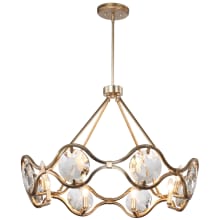 Quincy 8 Light 30" Wide Crystal Chandelier with Clear Faceted Crystal Shades