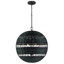 Remy 6 Light 23" Wide Pendant with Wicker Shade